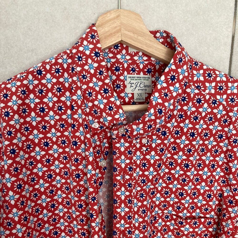 Men's J Crew Poplin Short Sleeved Button Down